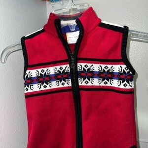 Hanna Andersson Red and Black Kids Sweater Vest